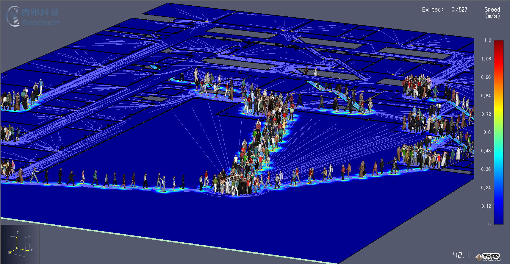 中山消防安全評估中山人員疏散能力模擬分析軟件Pathfinder11