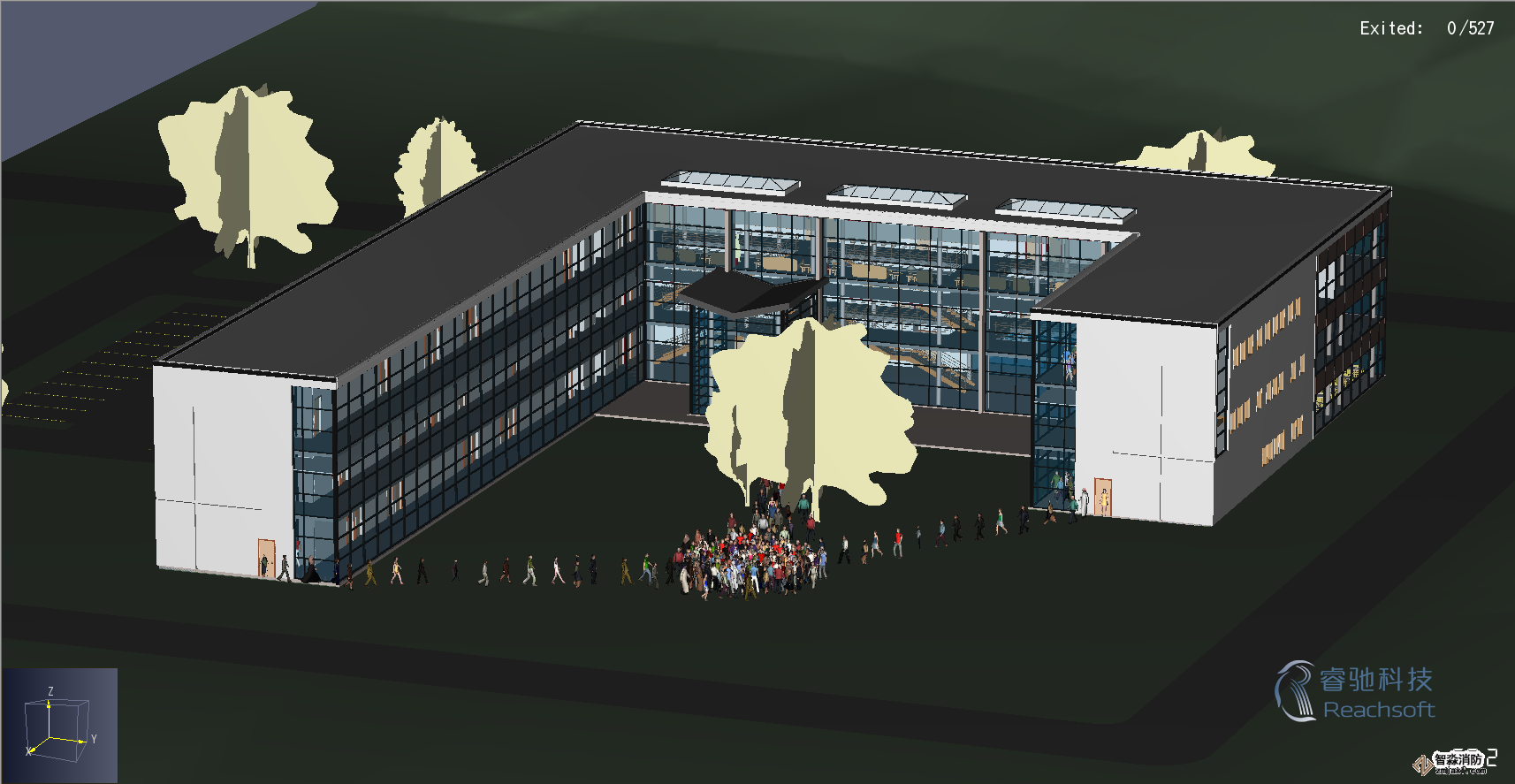 中山消防安全評估中山人員疏散能力模擬分析軟件Pathfinder9